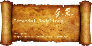 Gerendai Rodelinda névjegykártya